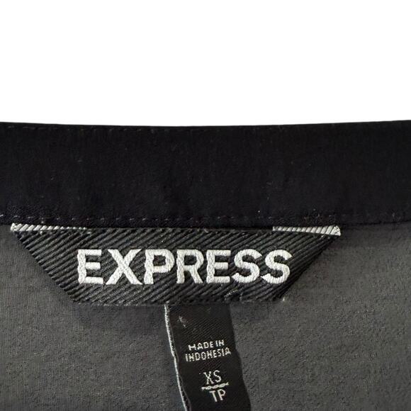 Express Sheer Black Chiffon Blouse - Size XS - Picture 2 of 5